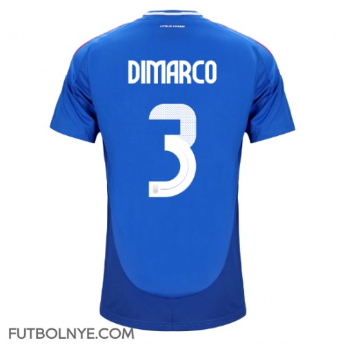 Camiseta Italia Federico Dimarco #3 Primera Equipación Eurocopa 2024 manga corta